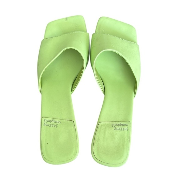 Jeffrey Campbell light pastel neon green square toe kitten heels size 9 - Picture 1 of 14